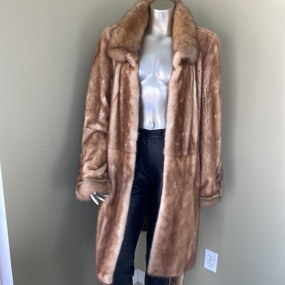 Fur Mink Coat  Mustela Visone Made in Italy Size L  Excellent! - Picture 12 of 16